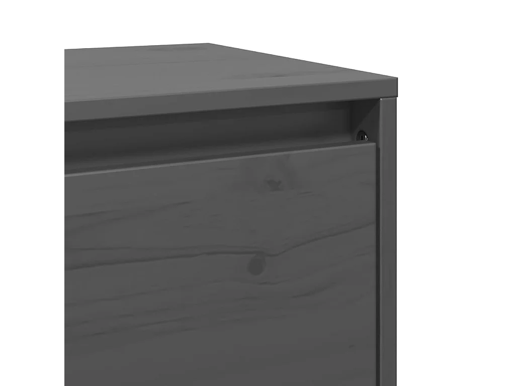 Wandkasten 2 st 45x30x35 cm massief grenenhout grijs