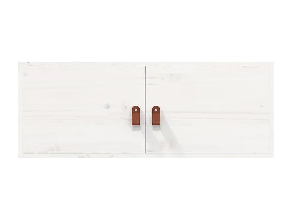 Armoire murale Blanc 80x30x30 cm Bois de pin massif