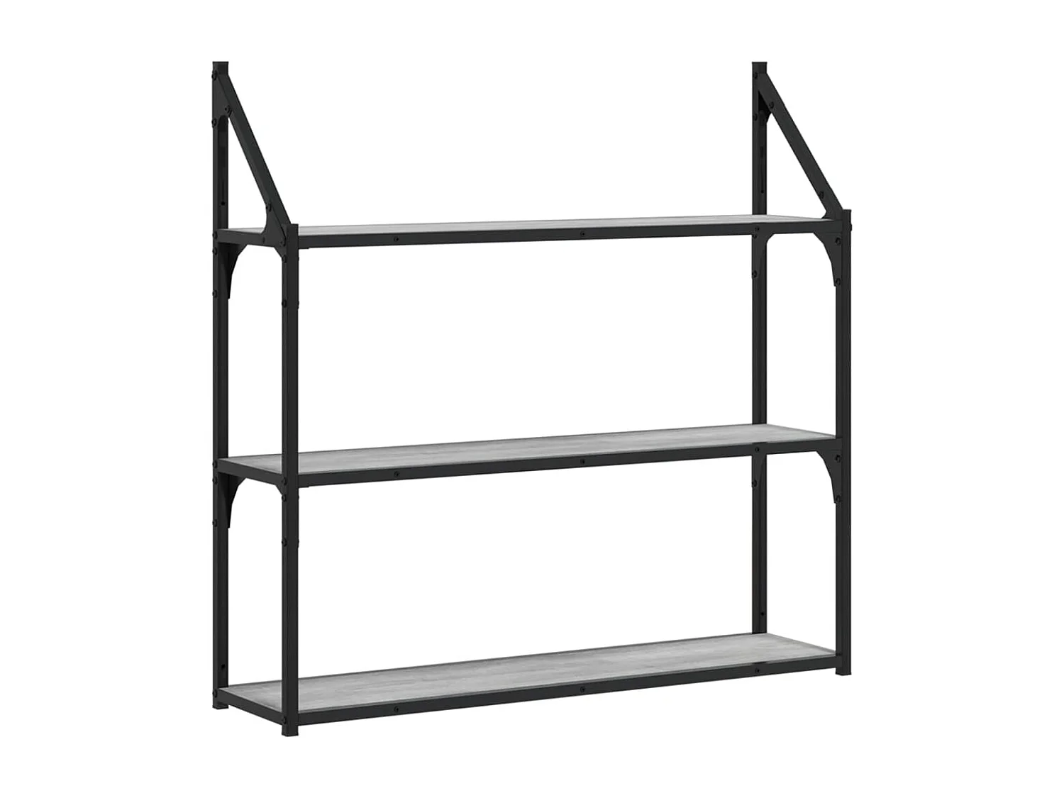 Étagère murale 3 niveaux sonoma gris 80x21x78,5 cm
