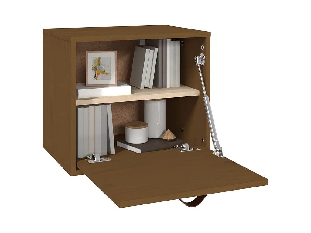 Wandschrank Honigbraun 40x30x35 cm Massivholz Kiefer