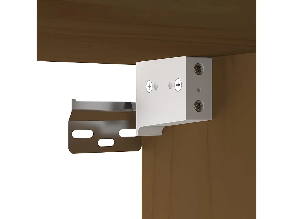 Wandkast 40x30x35 cm massief grenenhout honingbruin