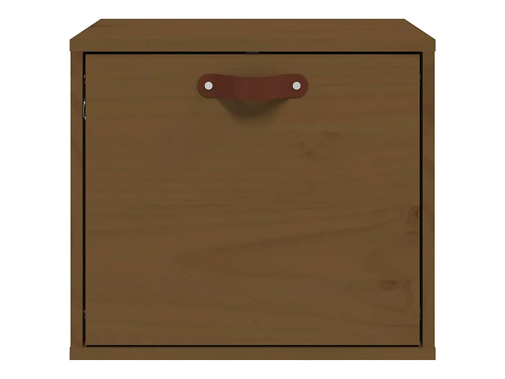 Wandkast 40x30x35 cm massief grenenhout honingbruin