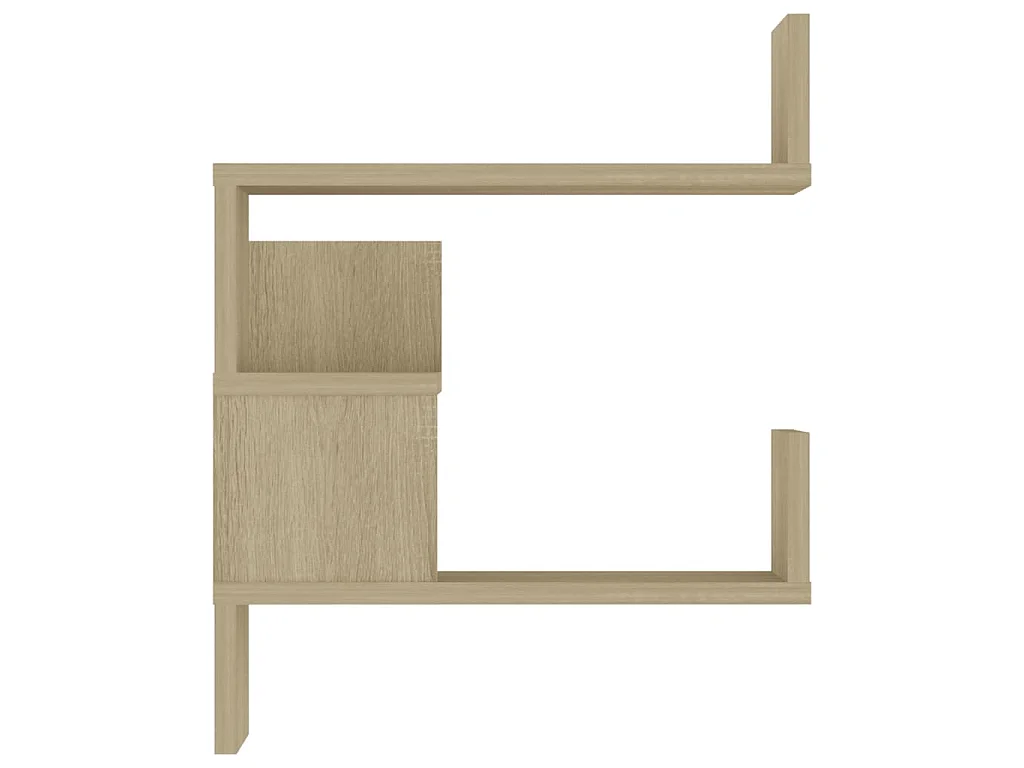 Hoekwandschapen 2 st 40x40x50 cm bewerkt hout sonoma eikenkleur