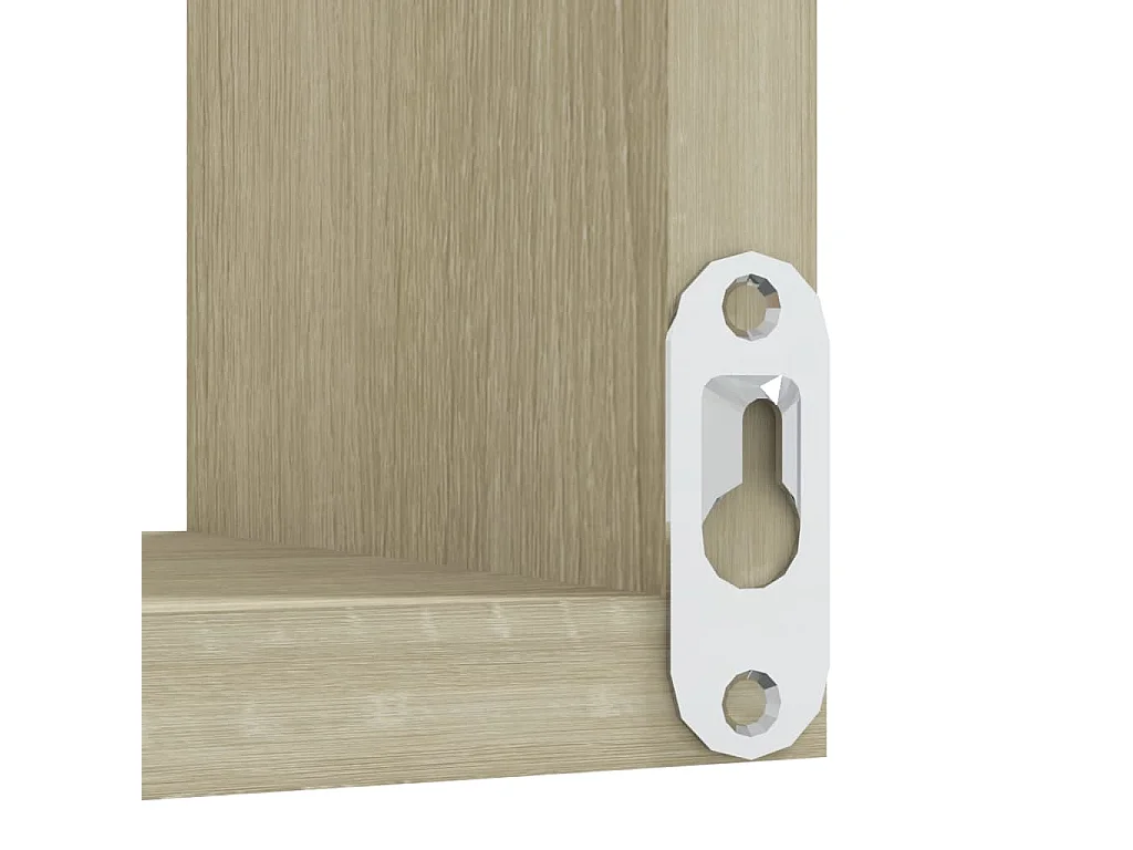 Hoekwandschapen 2 st 40x40x50 cm bewerkt hout sonoma eikenkleur