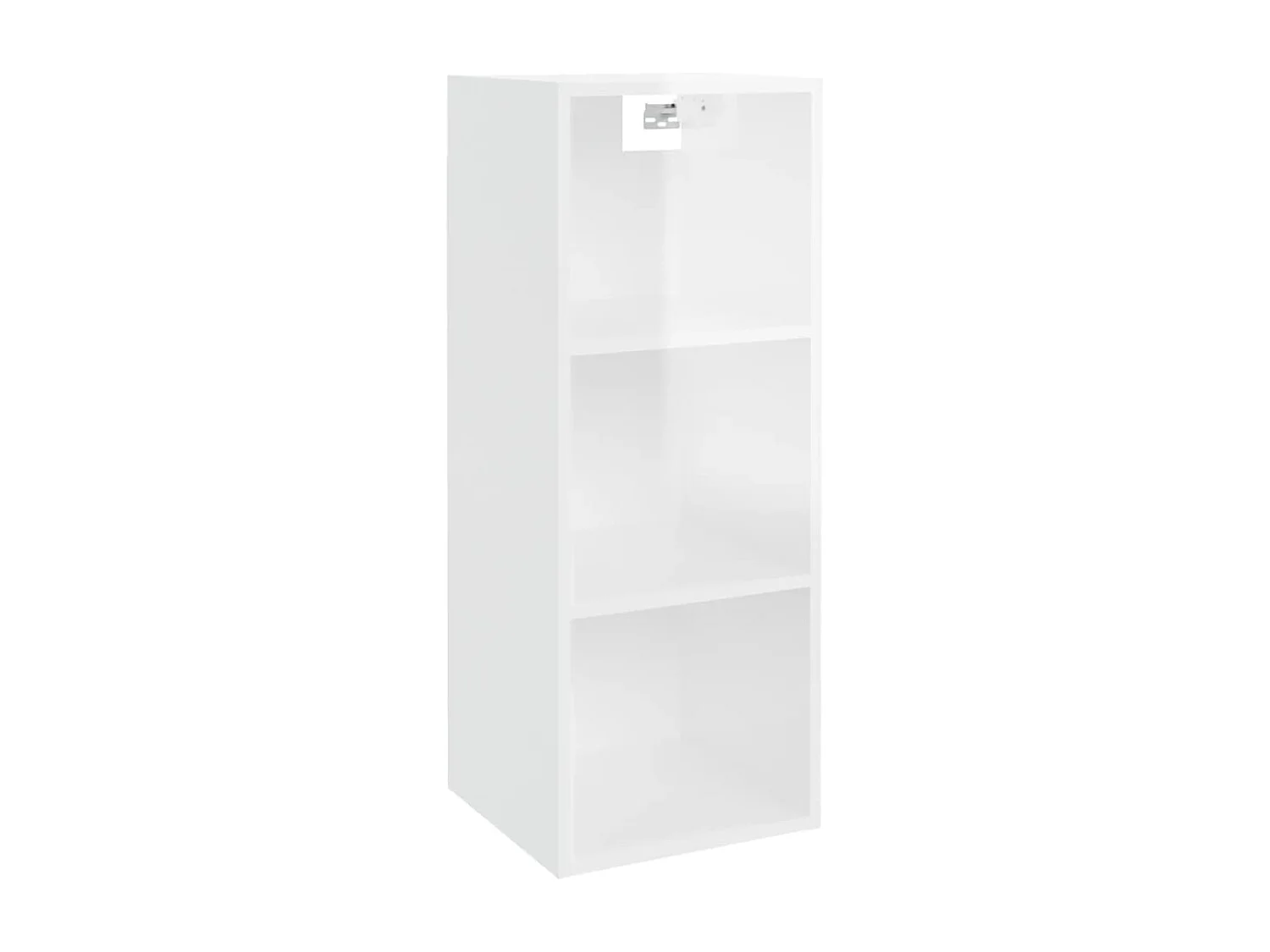 Mobile a Parete Bianco Lucido 34,5x32,5x90 cm Legno Multistrato