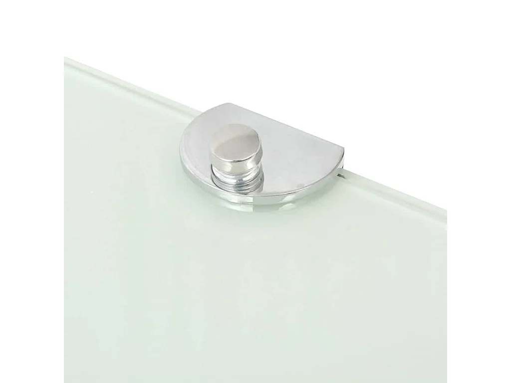 Étagère de coin avec supports chromés Verre Blanc 35 x 35 cm