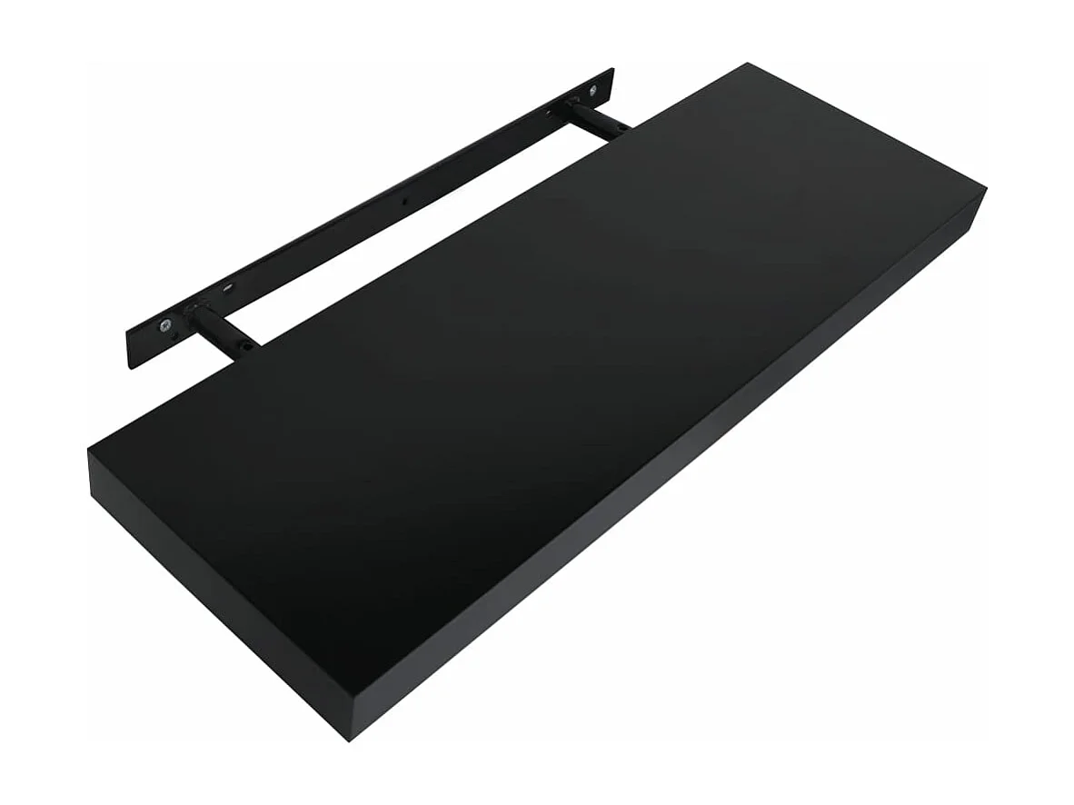 Étagères murales flottantes 2 pcs Noir 60x20x3,8 cm