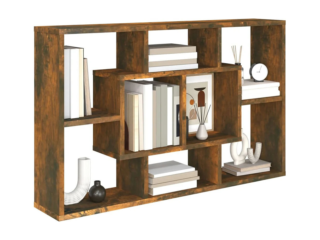 Mensola a Muro Rovere Fumo 85x16x52,5 cm in Legno Multistrato