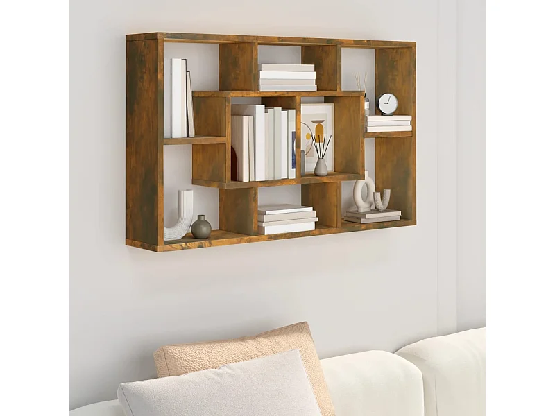 Wandregal Räuchereiche 85x16x52,5 cm Holzwerkstoff