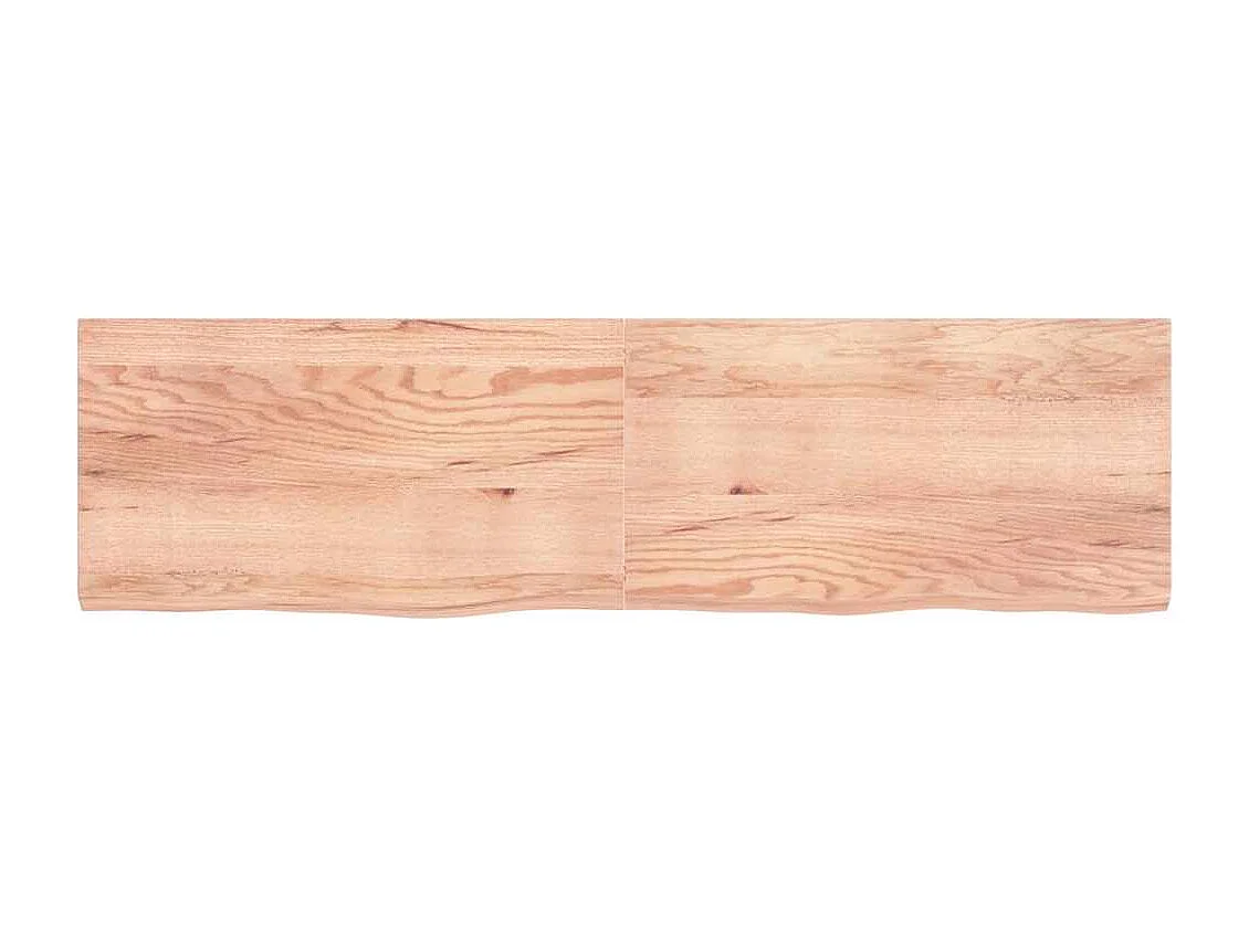 Étagère murale marron clair bois chêne massif traité