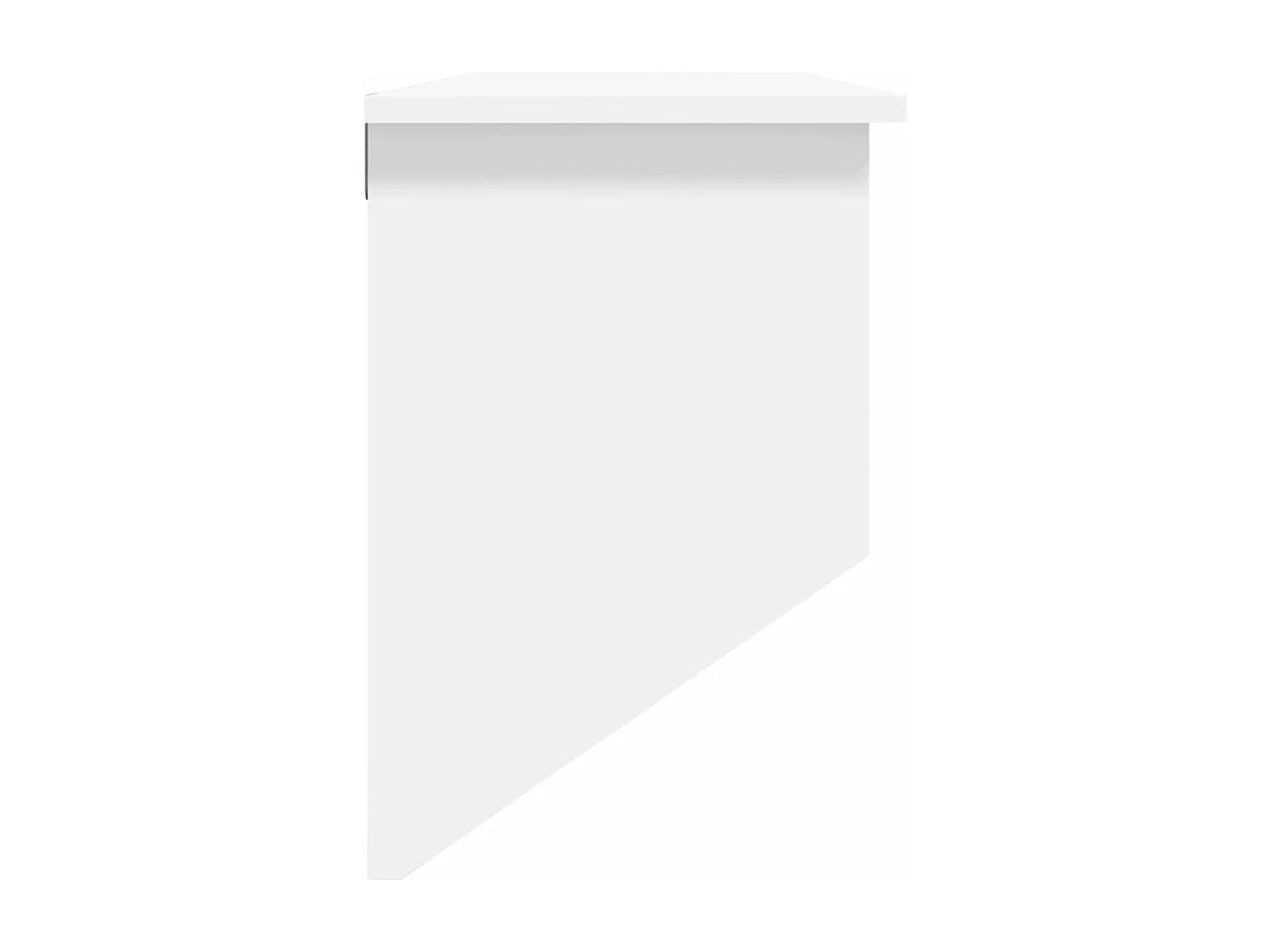 Wandgarderobe Weiß Holzwerkstoff und Rattan Natur