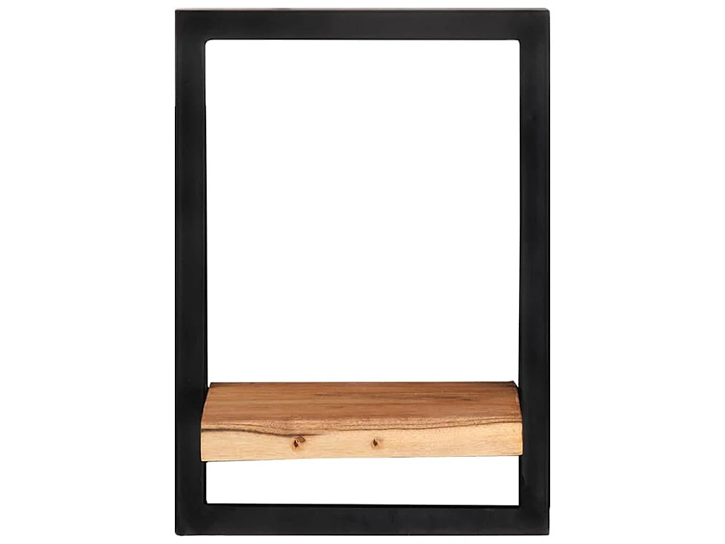 Étagères murales 2 pcs 25x25x35 cm Bois d'acacia et acier