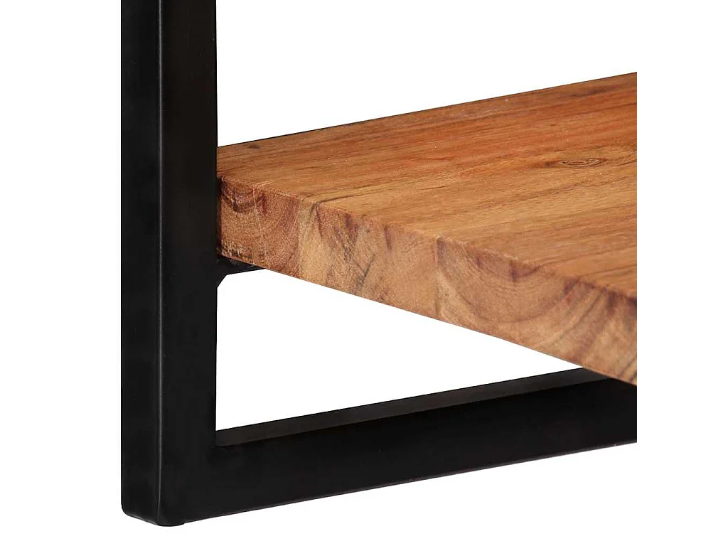 Étagères murales 2 pcs 25x25x35 cm Bois d'acacia et acier