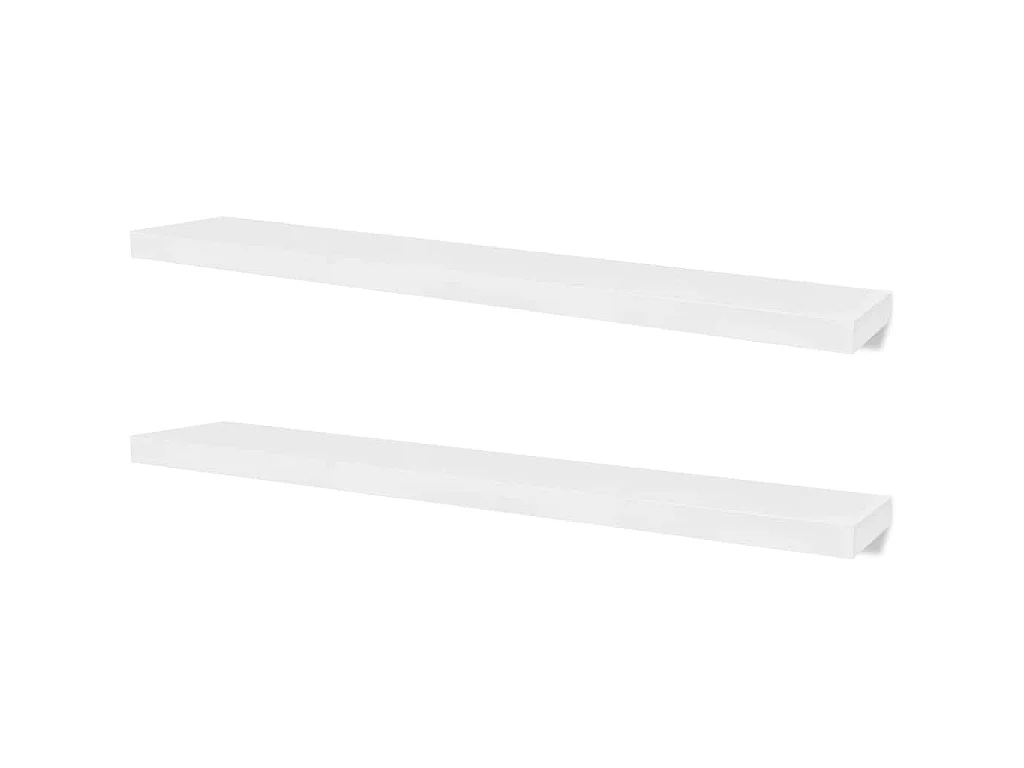 Prateleiras de parede 4 pcs branco 120 cm
