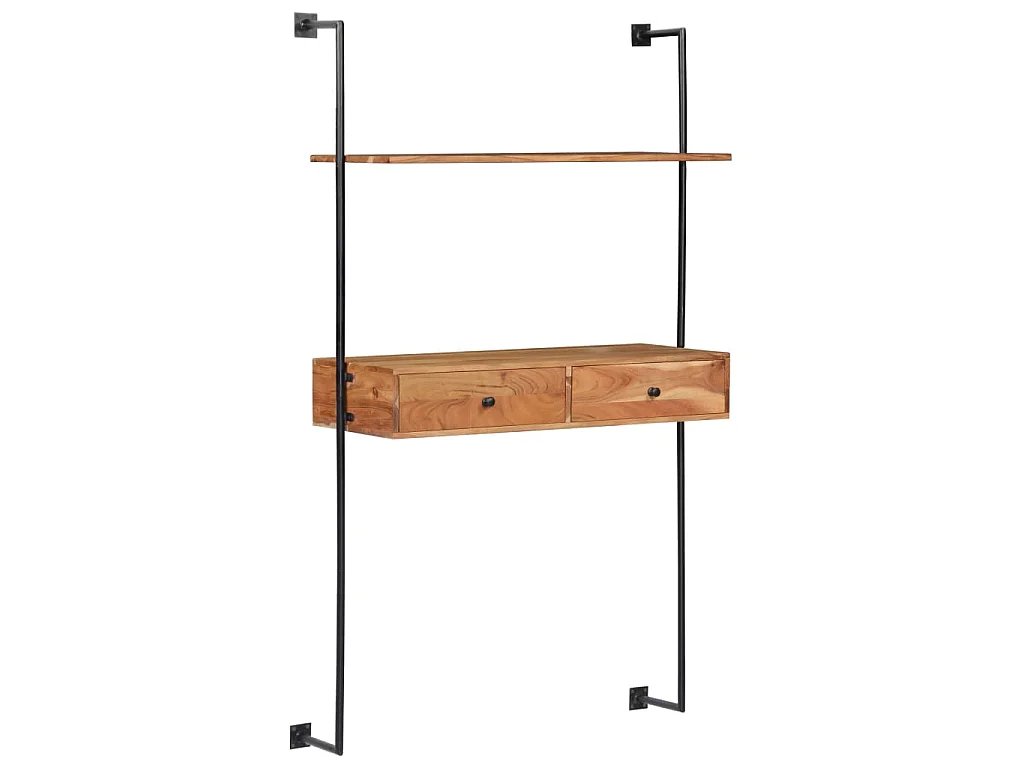 Bureau mural 90x40x170 cm Bois d'acacia solide