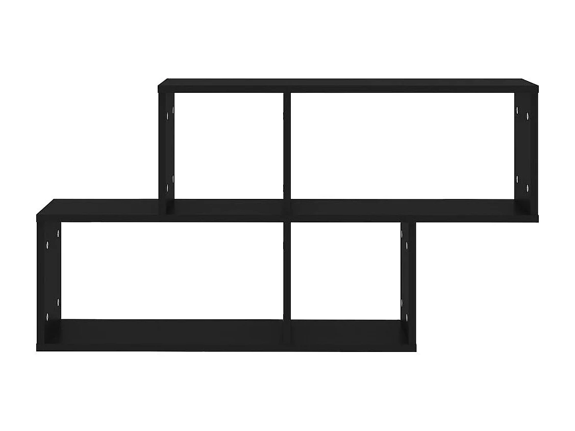 Wandregal Schwarz 100x18x53 cm Holzwerkstoff