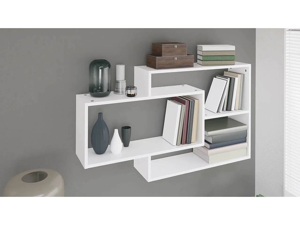 Étagères murales Blanc 104x20x58,5 cm Bois d'ingénierie