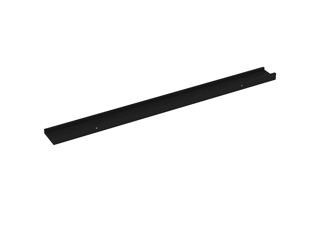 Wandschappen 4 st 100x9x3 cm zwart