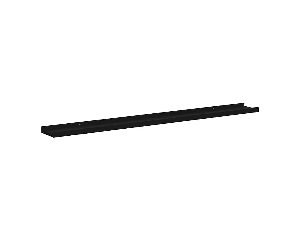 Wandschappen 4 st 100x9x3 cm zwart