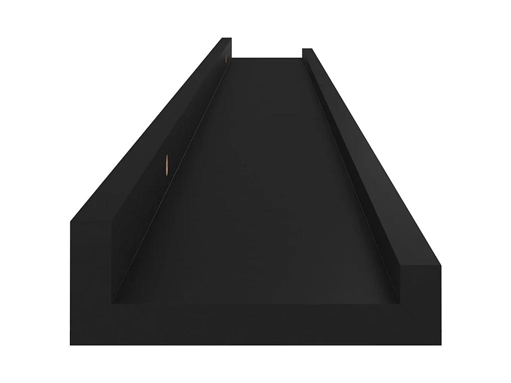 Wandschappen 4 st 100x9x3 cm zwart