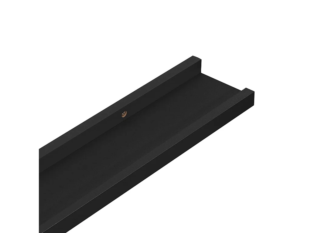 Wandschappen 4 st 100x9x3 cm zwart