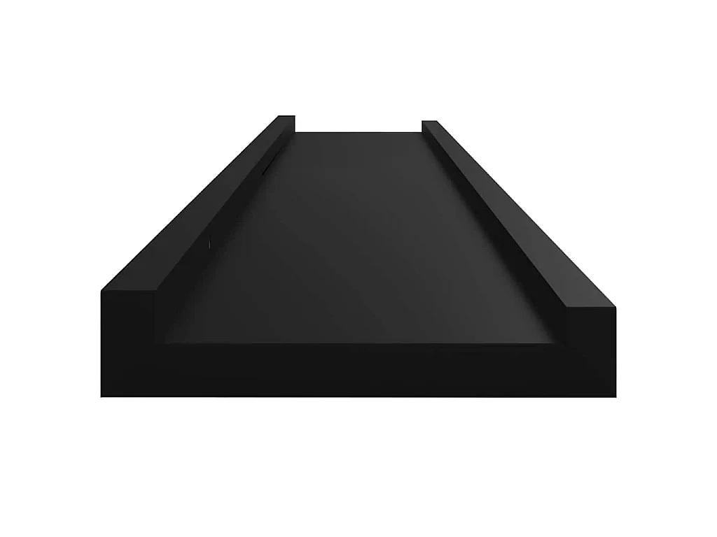 Étagères murales 4 pcs Noir 100x9x3 cm