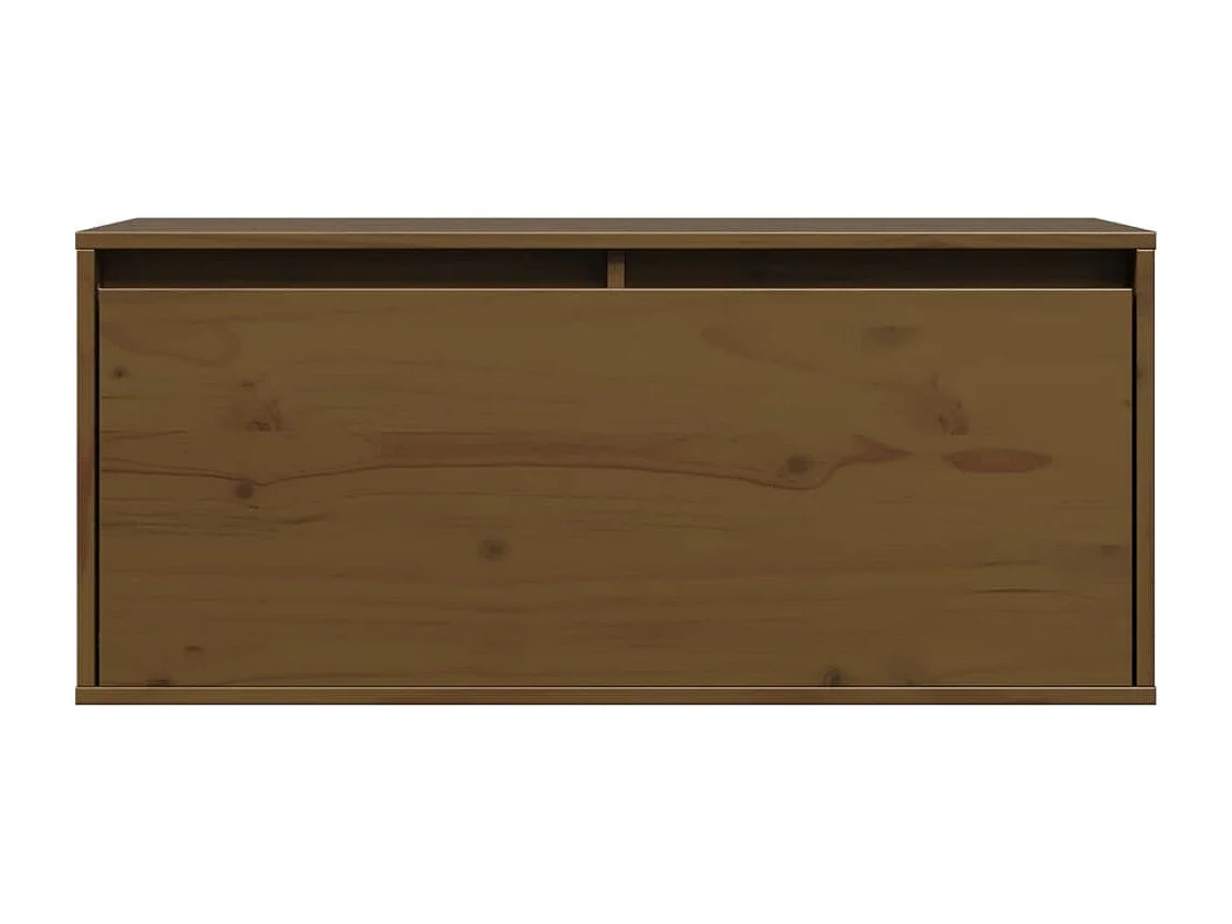Armário de parede 80x30x35 cm pinho maciço castanho mel