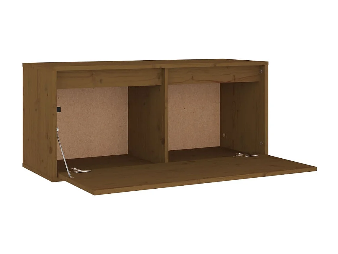 Armário de parede 80x30x35 cm pinho maciço castanho mel