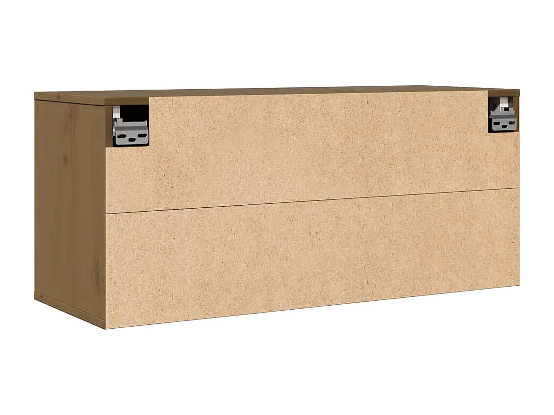 Armário de parede 80x30x35 cm pinho maciço castanho mel