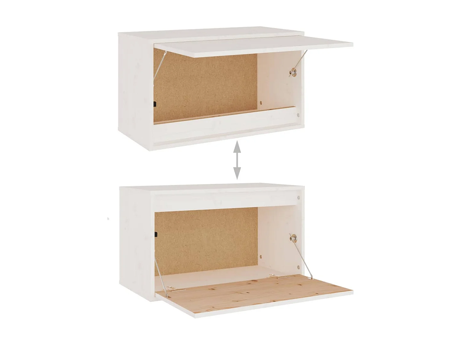 Armoire murale Blanc 60x30x35 cm Bois de pin massif