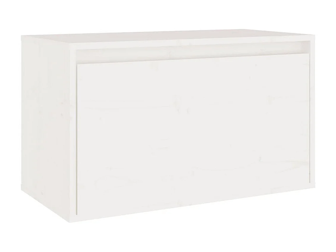 Armoire murale Blanc 60x30x35 cm Bois de pin massif
