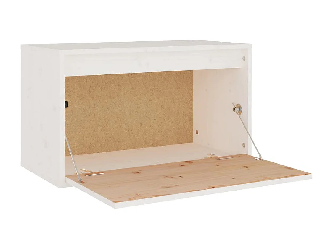 Armoire murale Blanc 60x30x35 cm Bois de pin massif