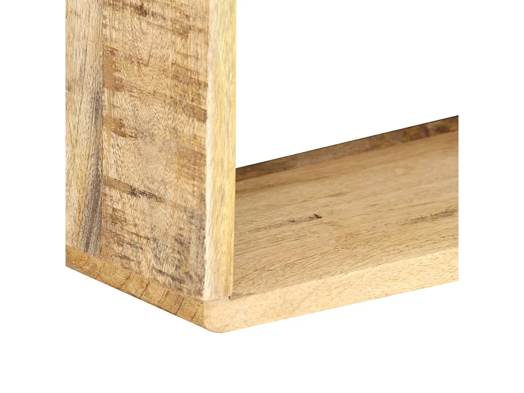 Ensemble d'étagère cube 3 pcs bois solide de manguier