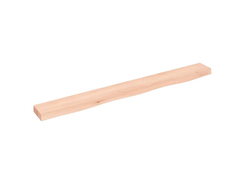Ripiano a Parete 100x10x4 cm Legno Massello Rovere Non Trattato