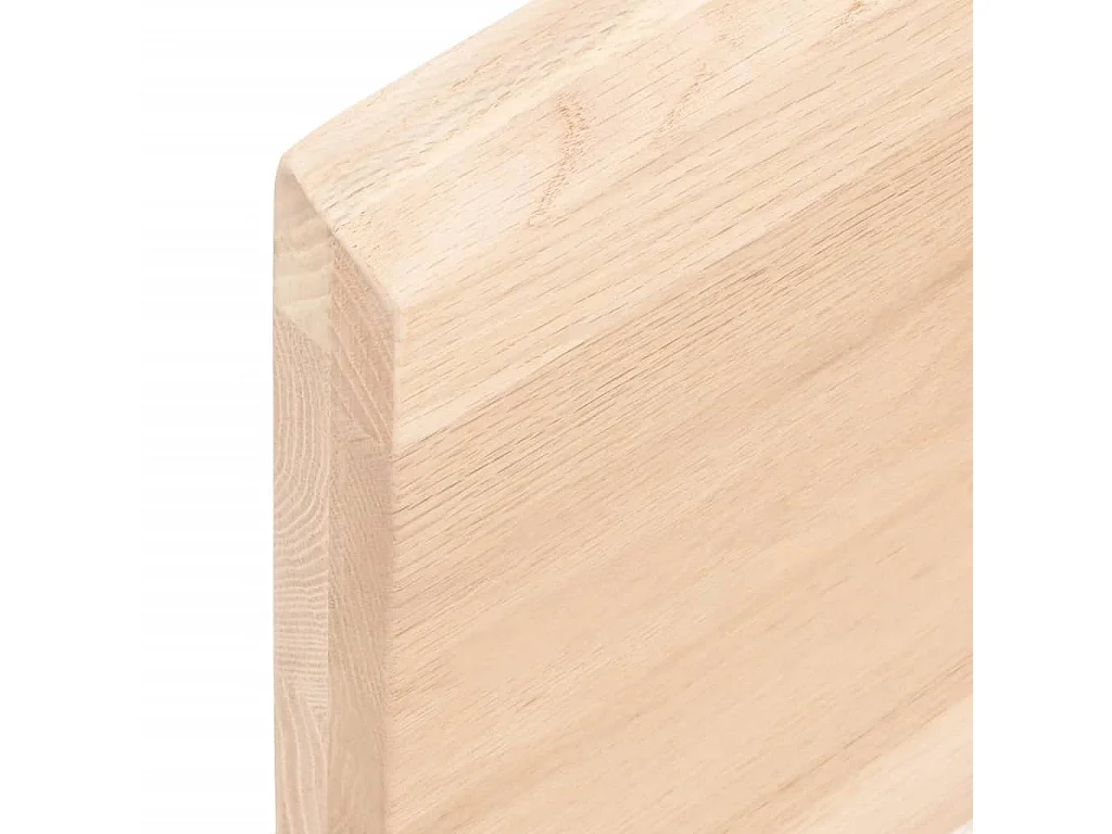Ripiano a Parete 100x10x4 cm Legno Massello Rovere Non Trattato