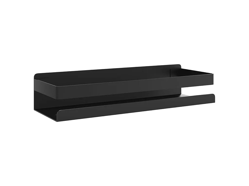 Étagère de douche noir mat acier inoxydable 304 brossé