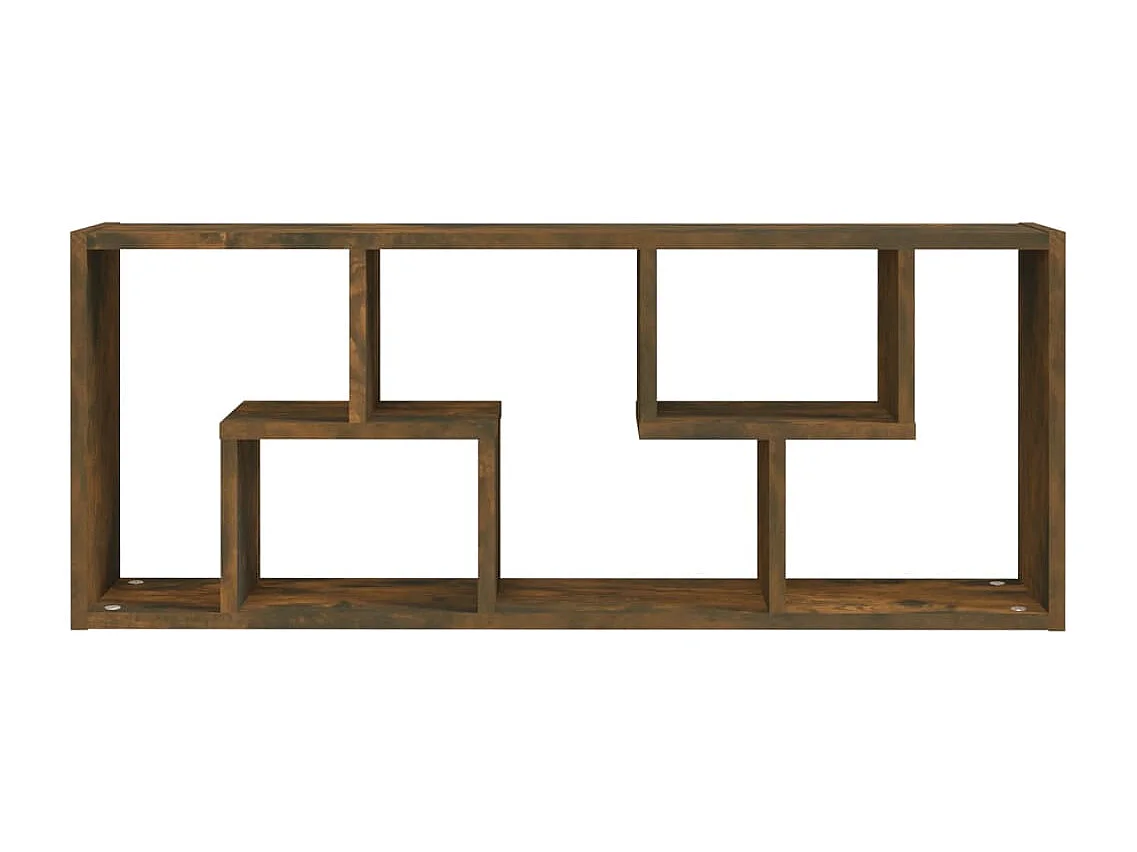 Étagère murale Chêne fumé 36x16x90 cm Bois d'ingénierie