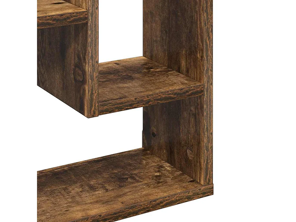 Étagère murale Chêne fumé 36x16x90 cm Bois d'ingénierie