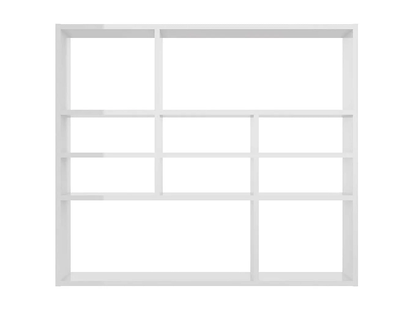 Estante de parede 90x16x78 cm contraplacado branco brilhante