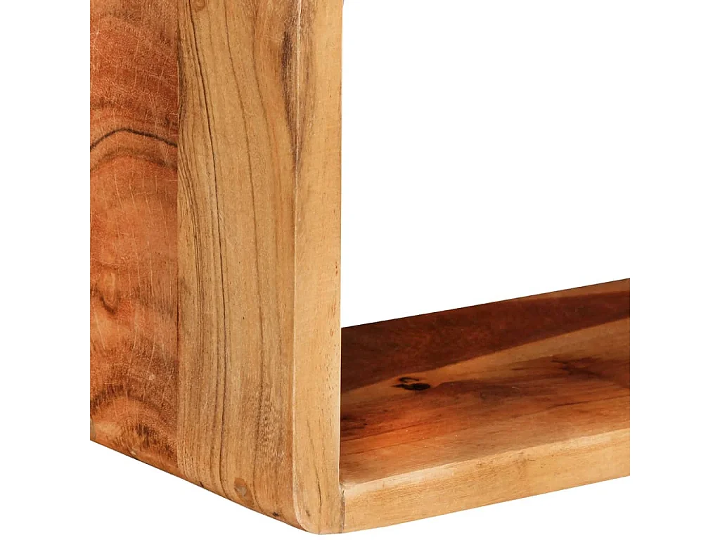 Ensemble d'étagères murales cube 3 pcs Bois d'acacia solide