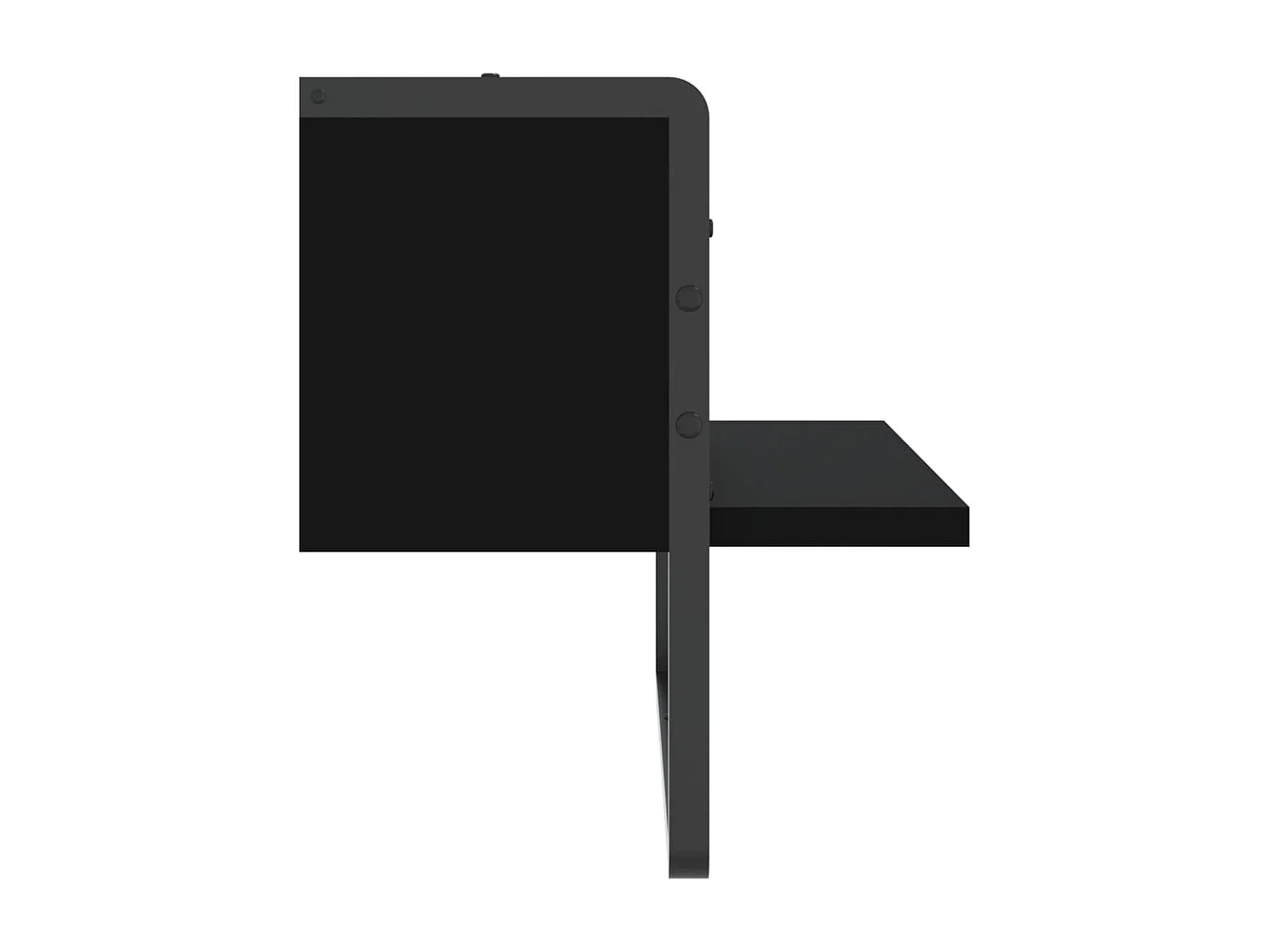 Prateleira de parede com barra 40x25x30 cm preto