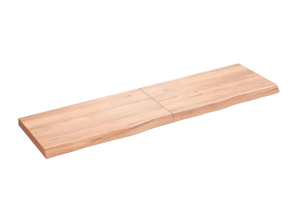 Étagère murale marron clair bois chêne massif traité