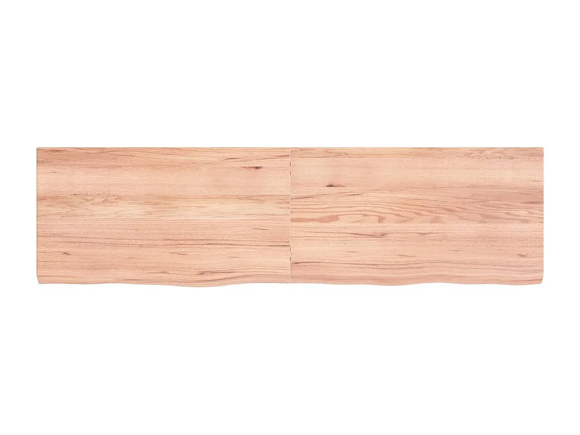 Étagère murale marron clair bois chêne massif traité