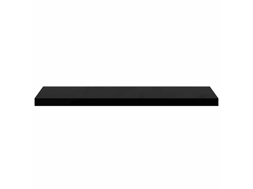 Étagère murale flottante 4 pcs Noir brillant 90x23,5x3,8 cm MDF