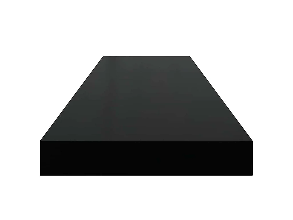 Étagère murale flottante 4 pcs Noir brillant 90x23,5x3,8 cm MDF