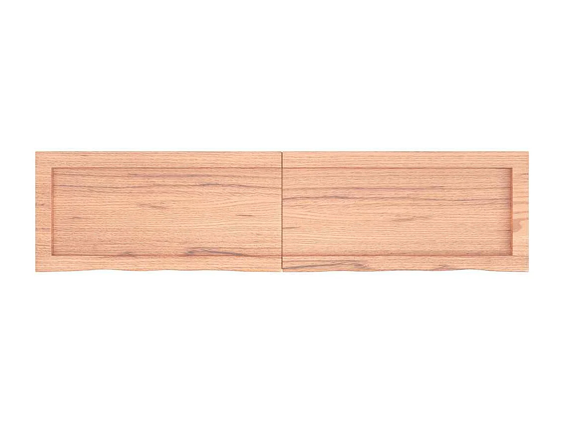 Wandregal Hellbraun 120x30x(2-4) cm Massivholz Eiche Behandelt
