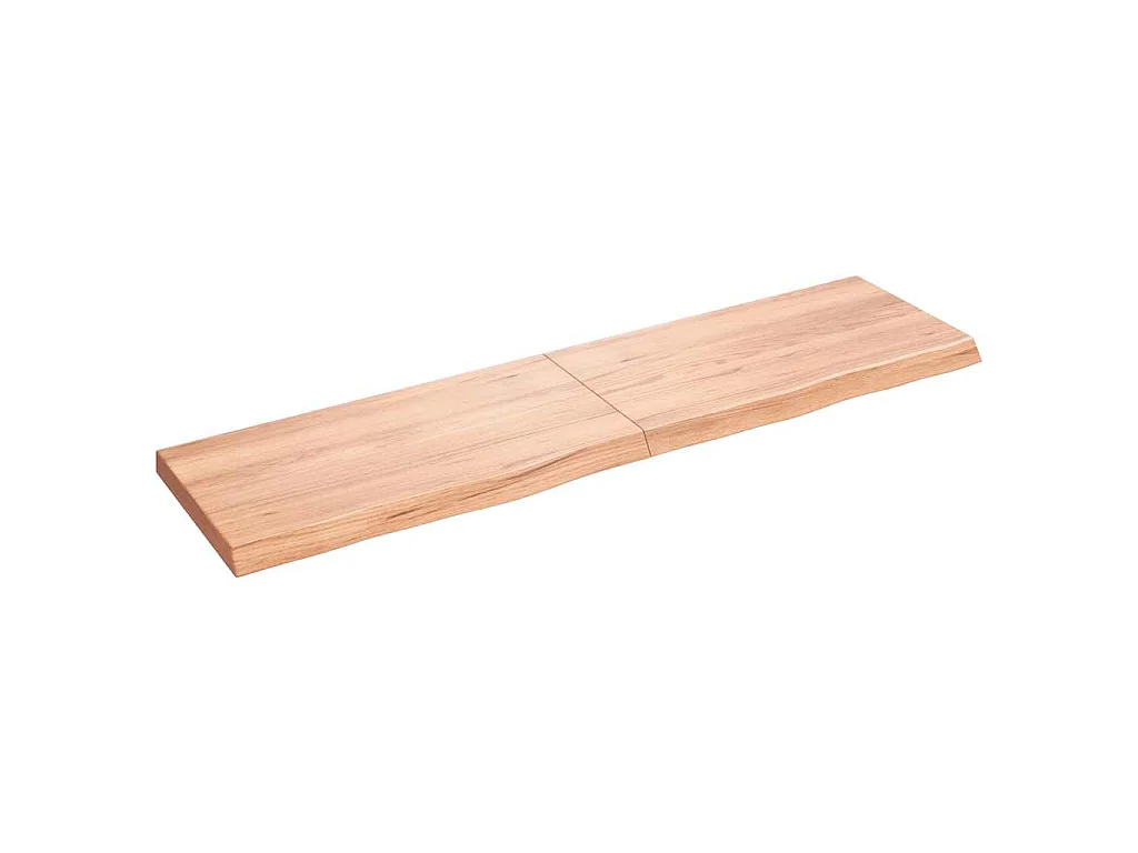 Estante pared madera roble tratada marrón claro 120x30x(2-4) cm