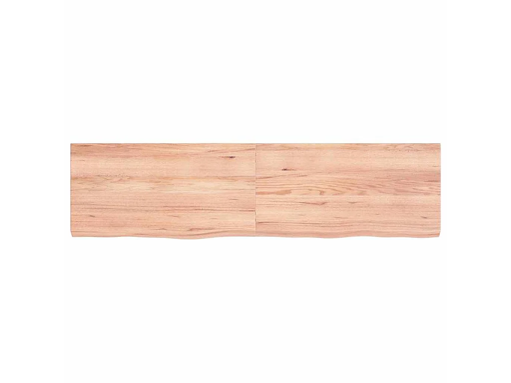 Étagère murale marron clair bois chêne massif traité