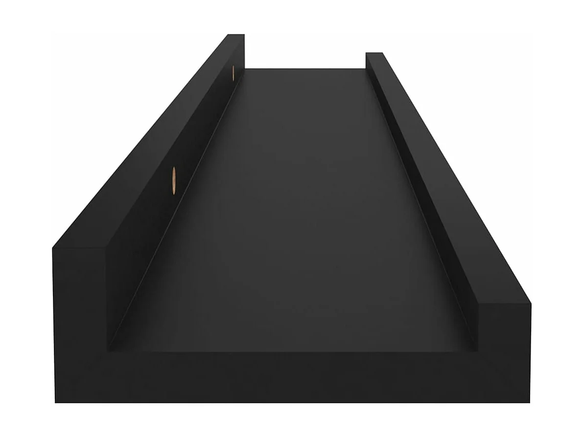 Mensole da Parete 4 pz Nere 60x9x3 cm