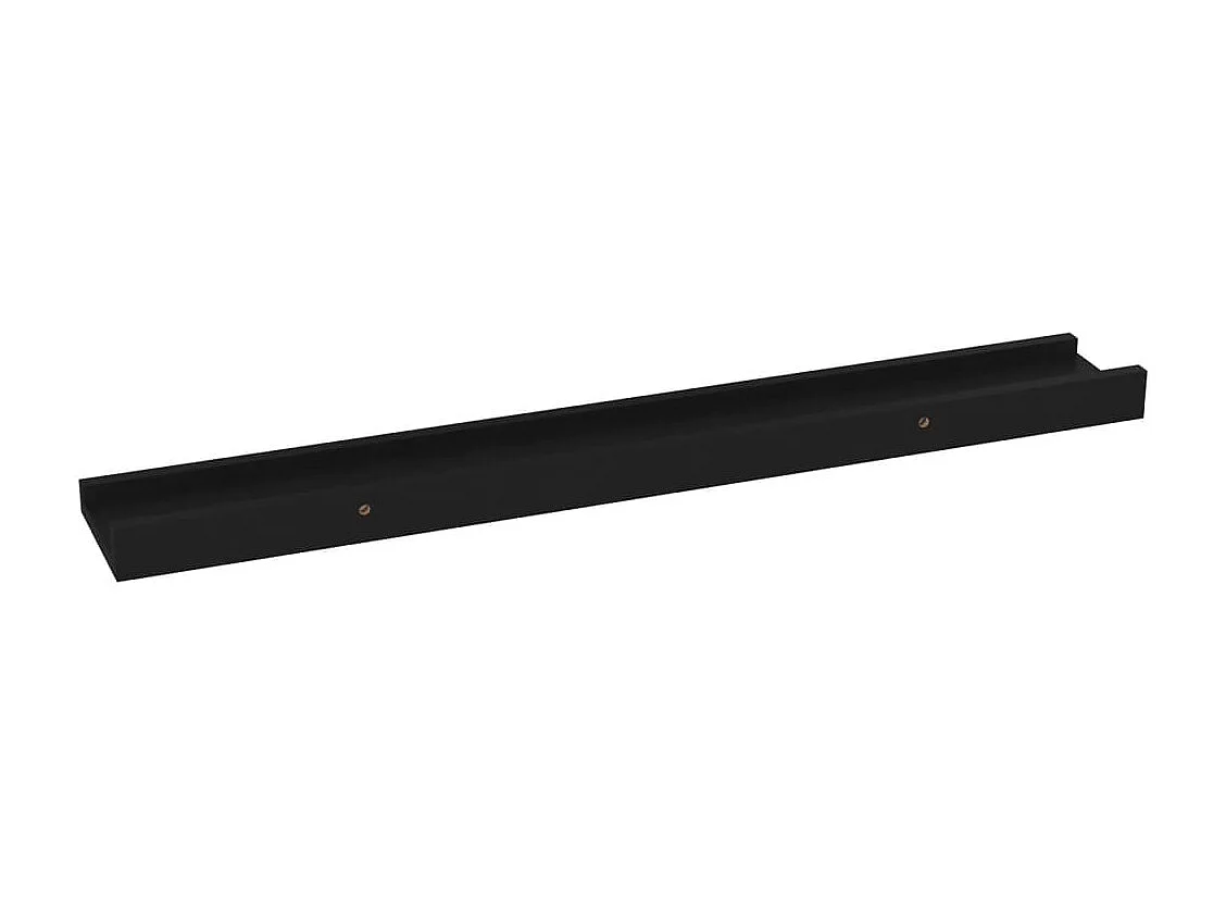 Wandschappen 4 st 60x9x3 cm zwart